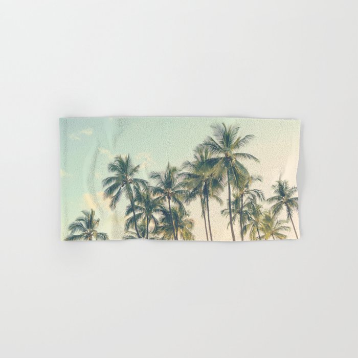 Tropical Skies - Palm Trees, Beach Photography Bath Towel Gallery Image 1