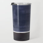 Navy Black Rothko Fun Colorful Mid Century Modern Abstract Painting Shapes Pattern Travel Mug Gallery Image 3