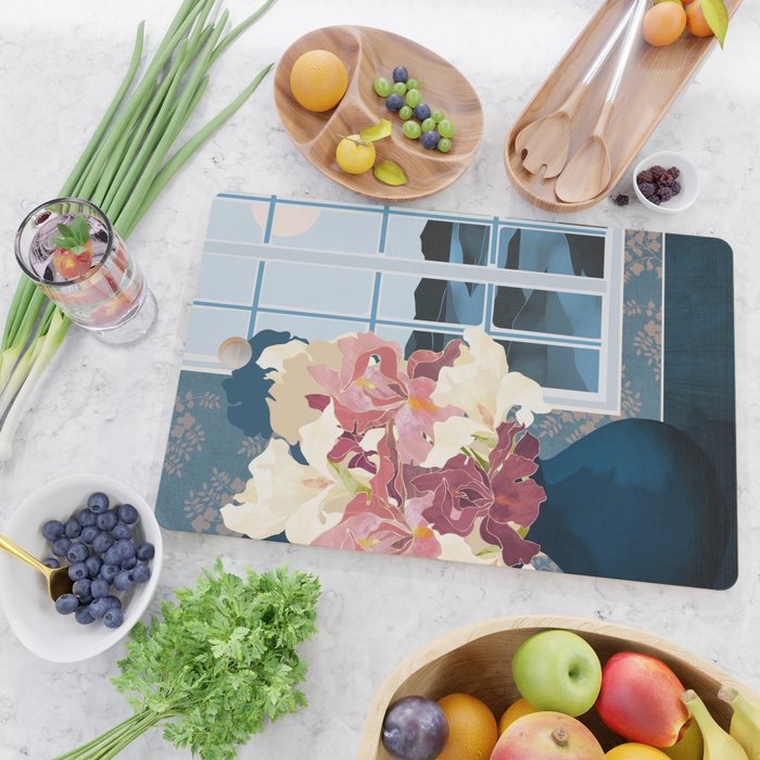 Cottage Iris View Cutting Board Gallery Image 2