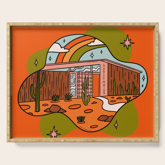 Sagittarius Mid Century House Serving Tray Gallery Image 1