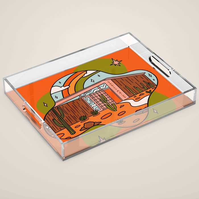 Sagittarius Mid Century House Acrylic Tray Gallery Image 1