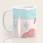 Cute Desert Cowgirl Pink Cowboy Boots Daisy Coffee Mug Gallery Image 3