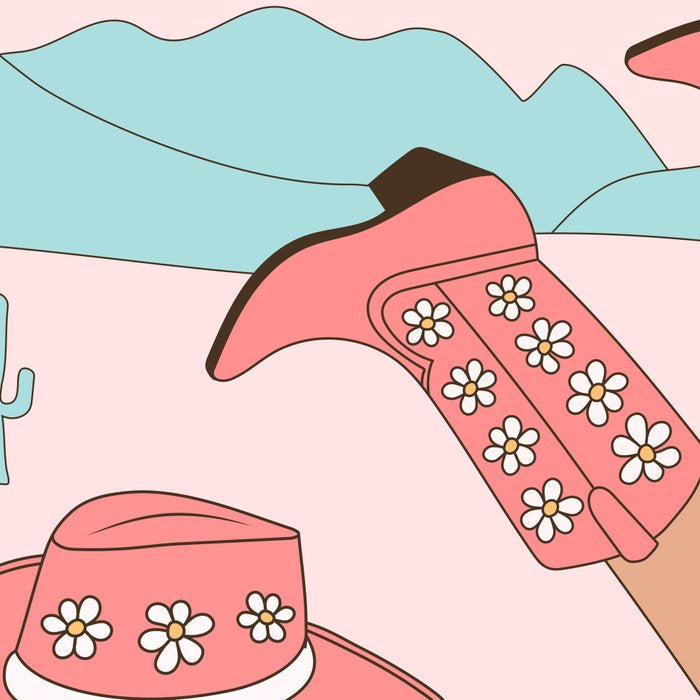 Cute Desert Cowgirl Pink Cowboy Boots Daisy Coffee Mug Gallery Image 2