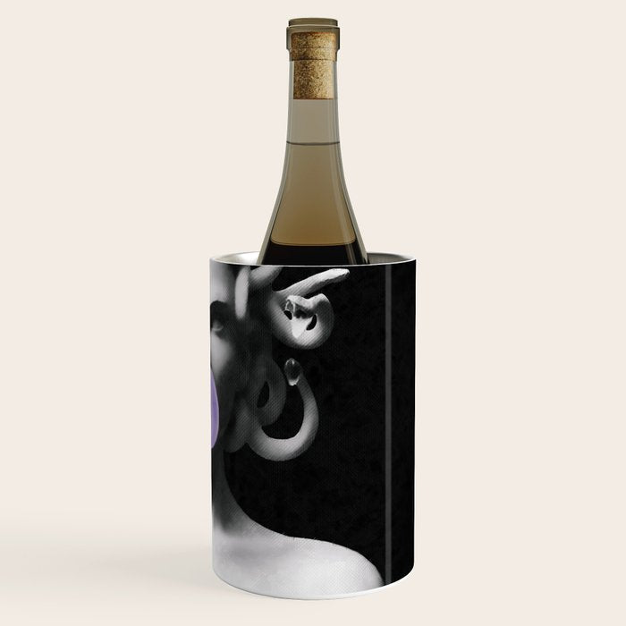 Medusa blowing purple bubblegum bubble Canvas Print Wine Chiller Gallery Image 3