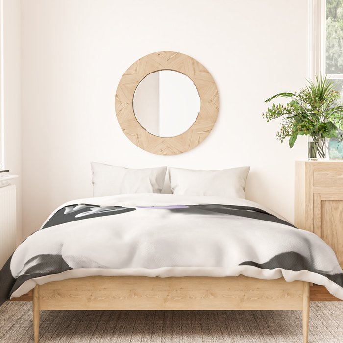 Medusa blowing purple bubblegum bubble Canvas Print Duvet Cover Gallery Image 3