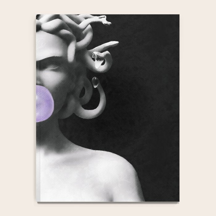 Medusa blowing purple bubblegum bubble Canvas Print Notebook Gallery Image 4