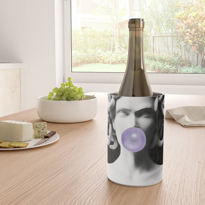 Medusa blowing purple bubblegum bubble Canvas Print Wine Chiller Gallery Image 4