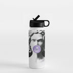 Medusa blowing purple bubblegum bubble Canvas Print Water Bottle Gallery Image 1