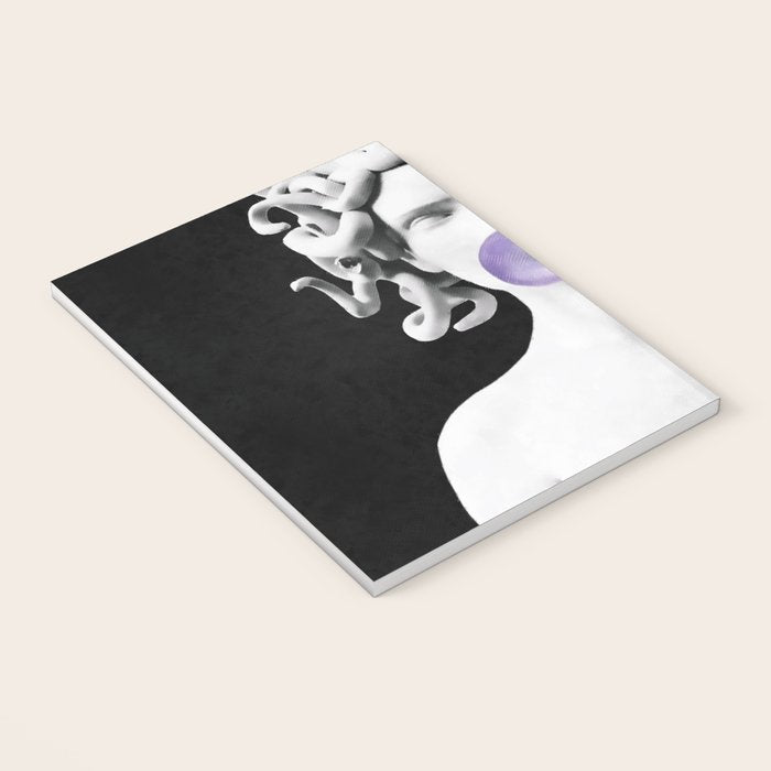 Medusa blowing purple bubblegum bubble Canvas Print Notebook Gallery Image 3