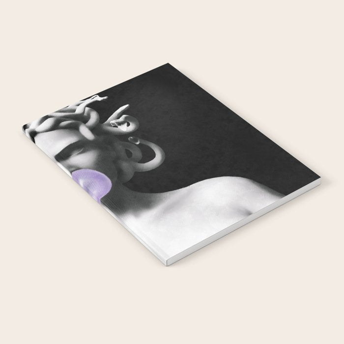 Medusa blowing purple bubblegum bubble Canvas Print Notebook Gallery Image 1