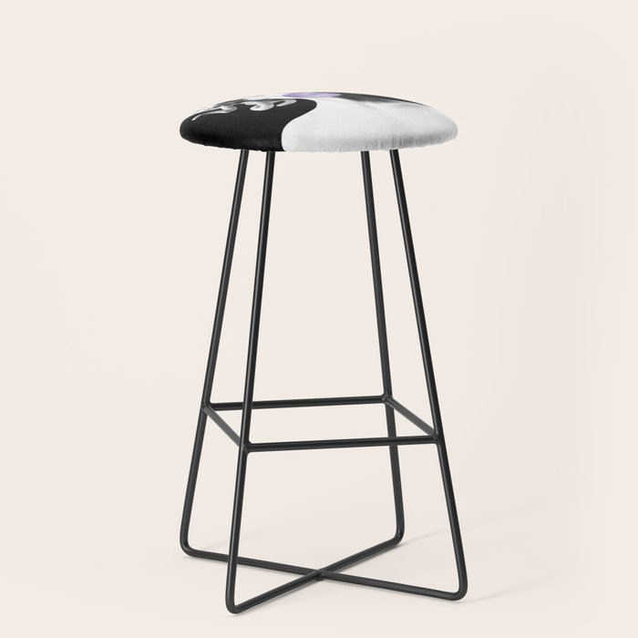 Medusa blowing purple bubblegum bubble Canvas Print Stool Gallery Image 1