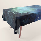 Galaxy Watercolor Aurora Borealis Painting Tablecloth Gallery Image 1