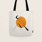 Minimalist Minimal Mid Century Abstract Middle Eastern Egypt Ancient Ruins Pyramids Moon Ejaaz Hanif Tote Bag Gallery Image 1