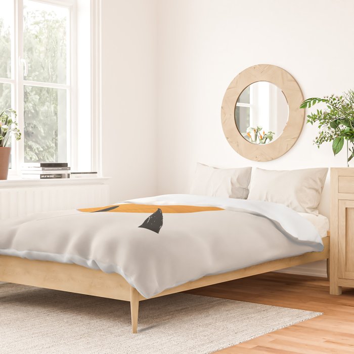 Minimalist Minimal Mid Century Abstract Middle Eastern Egypt Ancient Ruins Pyramids Moon Ejaaz Hanif Duvet Cover Gallery Image 2