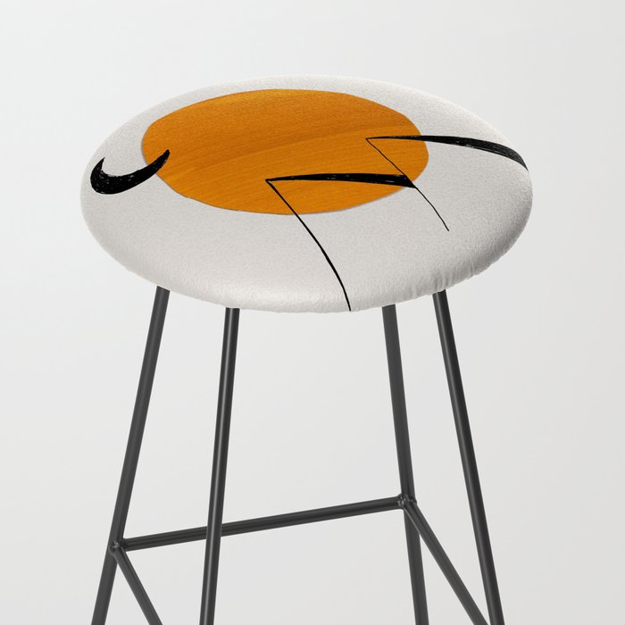 Minimalist Minimal Mid Century Abstract Middle Eastern Egypt Ancient Ruins Pyramids Moon Ejaaz Hanif Stool Gallery Image 2