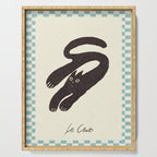 Cute black cat, modern art Serving Tray Gallery Image 1