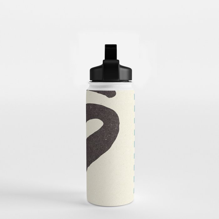 Cute black cat, modern art Water Bottle Gallery Image 2