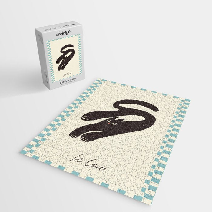 Cute black cat, modern art Jigsaw Puzzle Gallery Image 2