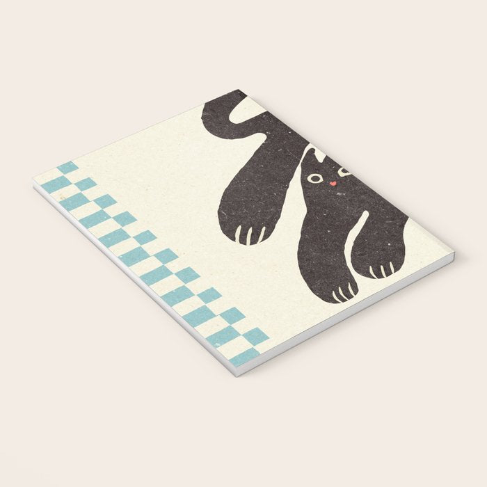 Cute black cat, modern art Notebook Gallery Image 3