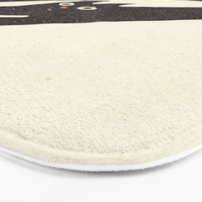 Cute black cat, modern art Bath Mat Gallery Image 3