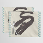 Cute black cat, modern art Placemat Gallery Image 1