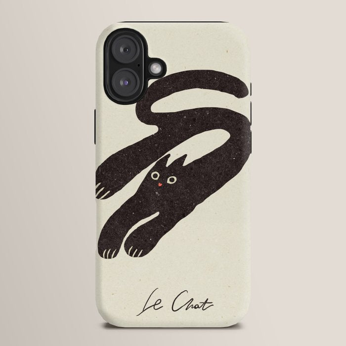 Cute black cat, modern art iPhone Case Gallery Image 14