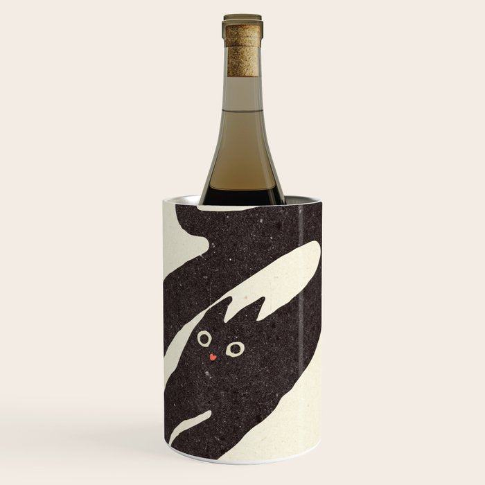 Cute black cat, modern art Wine Chiller Gallery Image 1