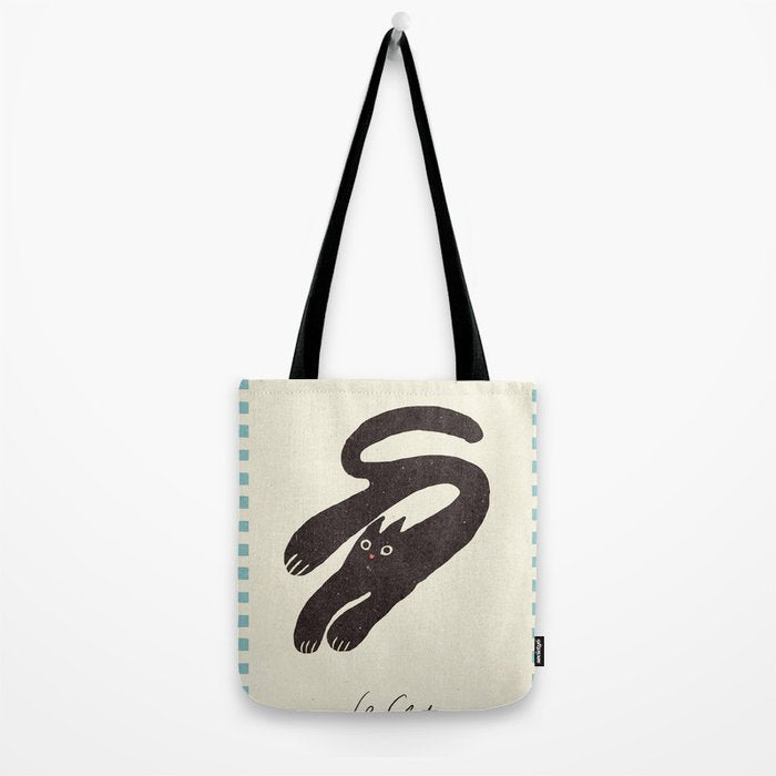 Cute black cat, modern art Tote Bag Gallery Image 2