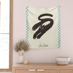 Cute black cat, modern art Wall Tapestry Gallery Image 2