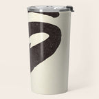 Cute black cat, modern art Travel Mug Gallery Image 2