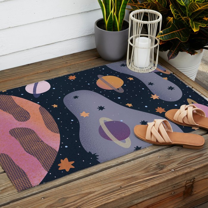 Cosmos #3 Outdoor Rug Gallery Image 2