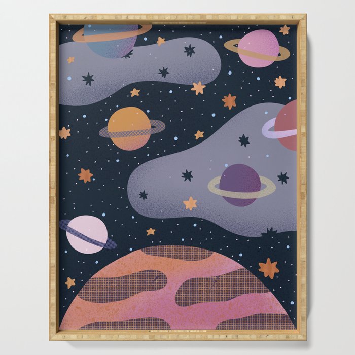 Cosmos #3 Serving Tray Gallery Image 1