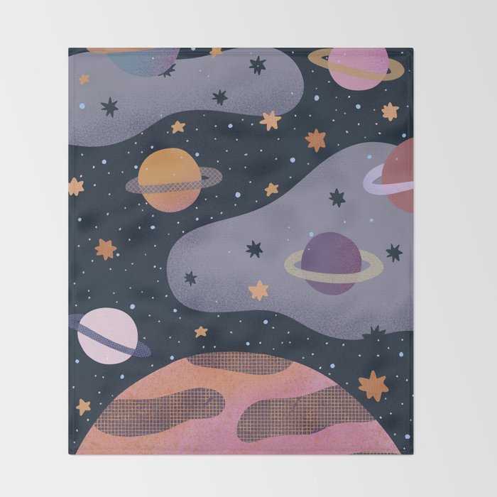 Cosmos #3 Throw Blanket Gallery Image 2