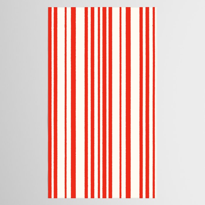 Classic Stripes I - Red & White Candy Cane Tablecloth Gallery Image 2