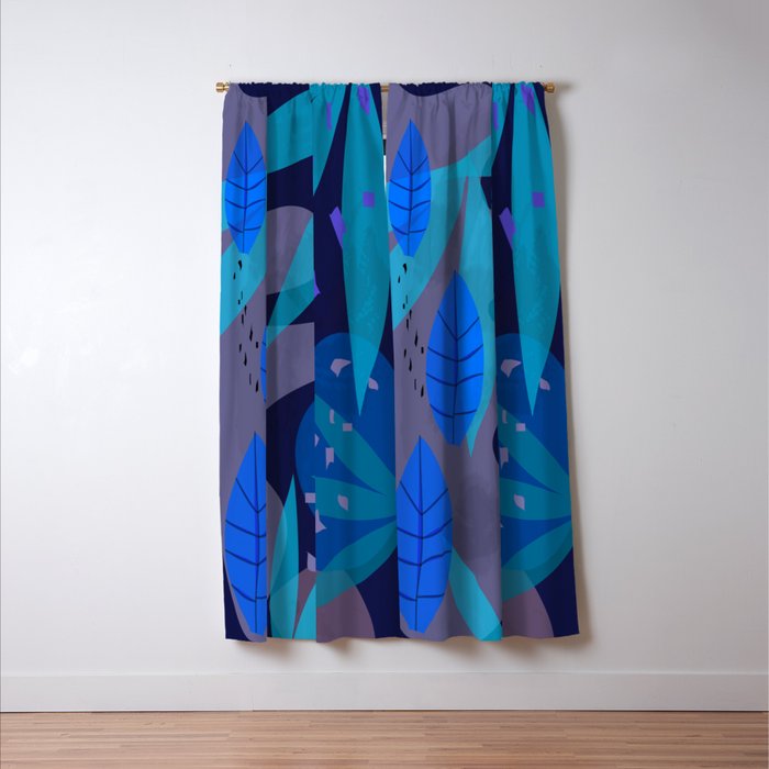Botanika 6 Blue Window Curtain Gallery Image 3