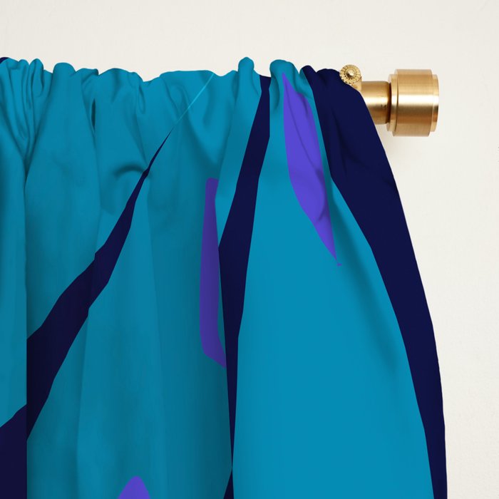 Botanika 6 Blue Window Curtain Gallery Image 2