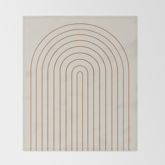 Minimal Arch XVI Earthy Natural Modern Geometric Lines Throw Blanket Gallery Image 2