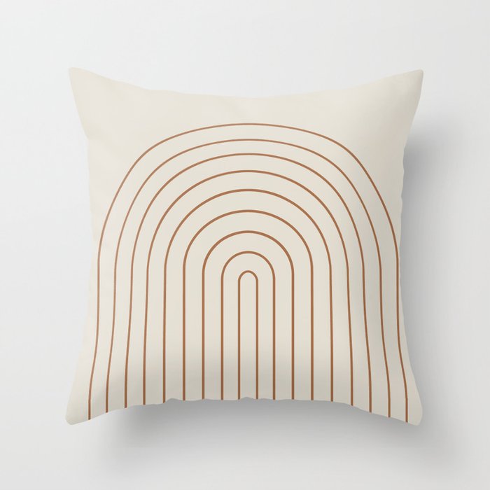 Minimal Arch XVI Earthy Natural Modern Geometric Lines Throw Pillow Gallery Image 6