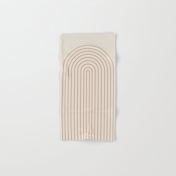 Minimal Arch XVI Earthy Natural Modern Geometric Lines Bath Towel Gallery Image 1