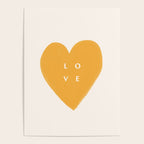 Heart Love Gold Yellow - Typography Poster Gallery Image 4