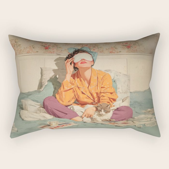 Cozy Morning Rituals Reimagined Rectangular Pillow Gallery Image 1