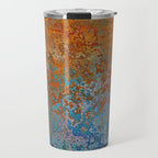 Vintage Rust, Terracotta and Blue Travel Mug Gallery Image 1