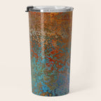 Vintage Rust, Terracotta and Blue Travel Mug Gallery Image 3