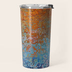 Vintage Rust, Terracotta and Blue Travel Mug Gallery Image 2