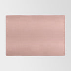 Ultra Fine Stripes Narrow Vertical Stripe Pattern in Mocha Brown and Pink Rug Gallery Image 2