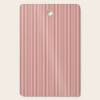 Ultra Fine Stripes Narrow Vertical Stripe Pattern in Mocha Brown and Pink Cutting Board Gallery Image 1