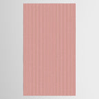 Ultra Fine Stripes Narrow Vertical Stripe Pattern in Mocha Brown and Pink Tablecloth Gallery Image 2