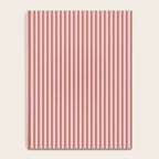 Ultra Fine Stripes Narrow Vertical Stripe Pattern in Mocha Brown and Pink Notebook Gallery Image 4