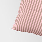 Ultra Fine Stripes Narrow Vertical Stripe Pattern in Mocha Brown and Pink Pillow Sham Gallery Image 4