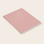 Ultra Fine Stripes Narrow Vertical Stripe Pattern in Mocha Brown and Pink Notebook Gallery Image 2